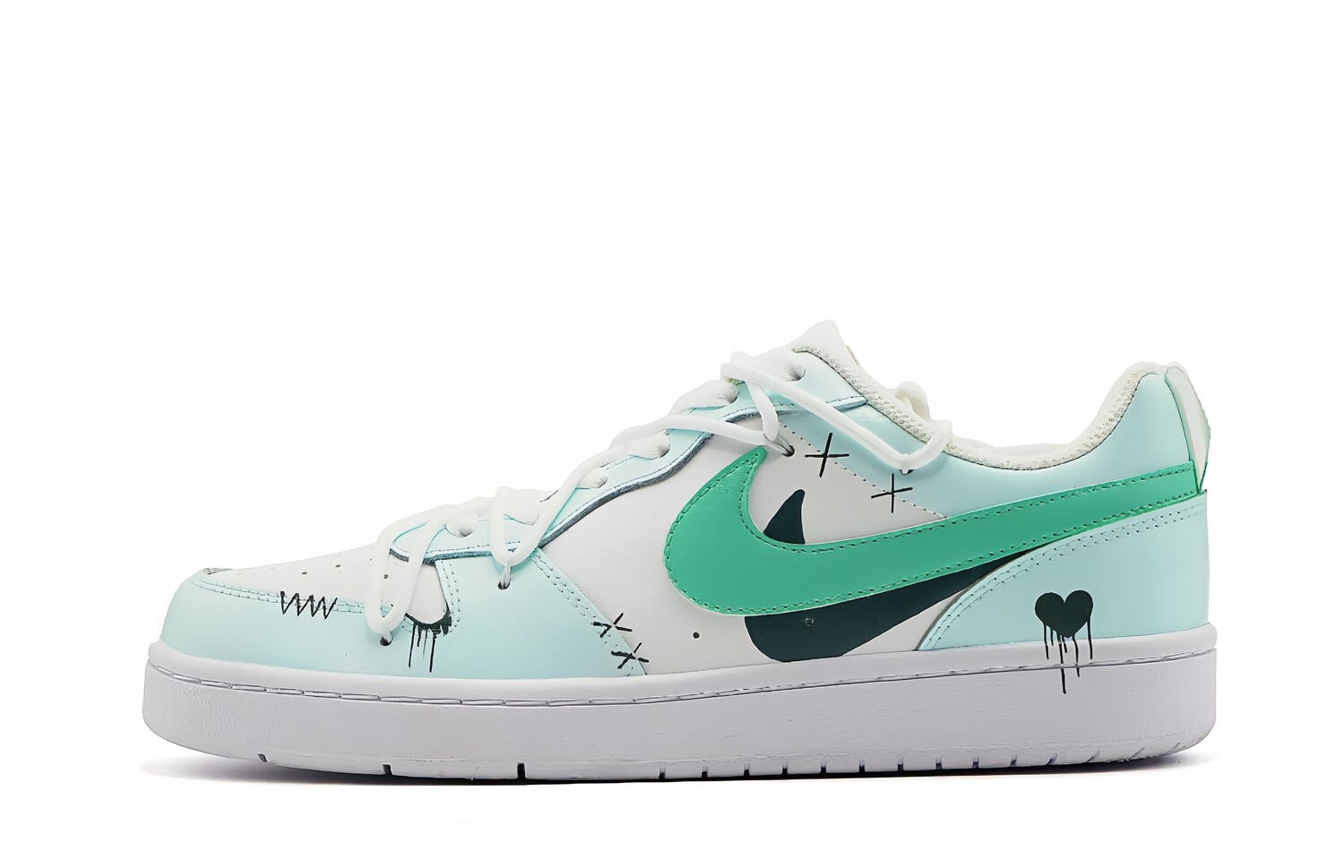 

Кроссовки Nike Court Borough Skateboarding Shoes Women's Low-top Blue/green, лазурный, Синий, Кроссовки Nike Court Borough Skateboarding Shoes Women's Low-top Blue/green, лазурный