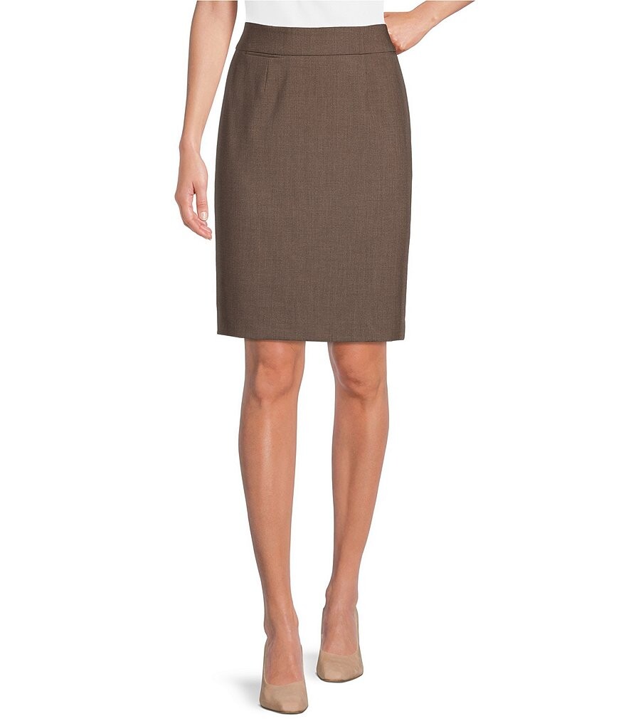 

Роскошная эластичная юбка-карандаш Calvin Klein Petite Size с высокой посадкой, бежевый