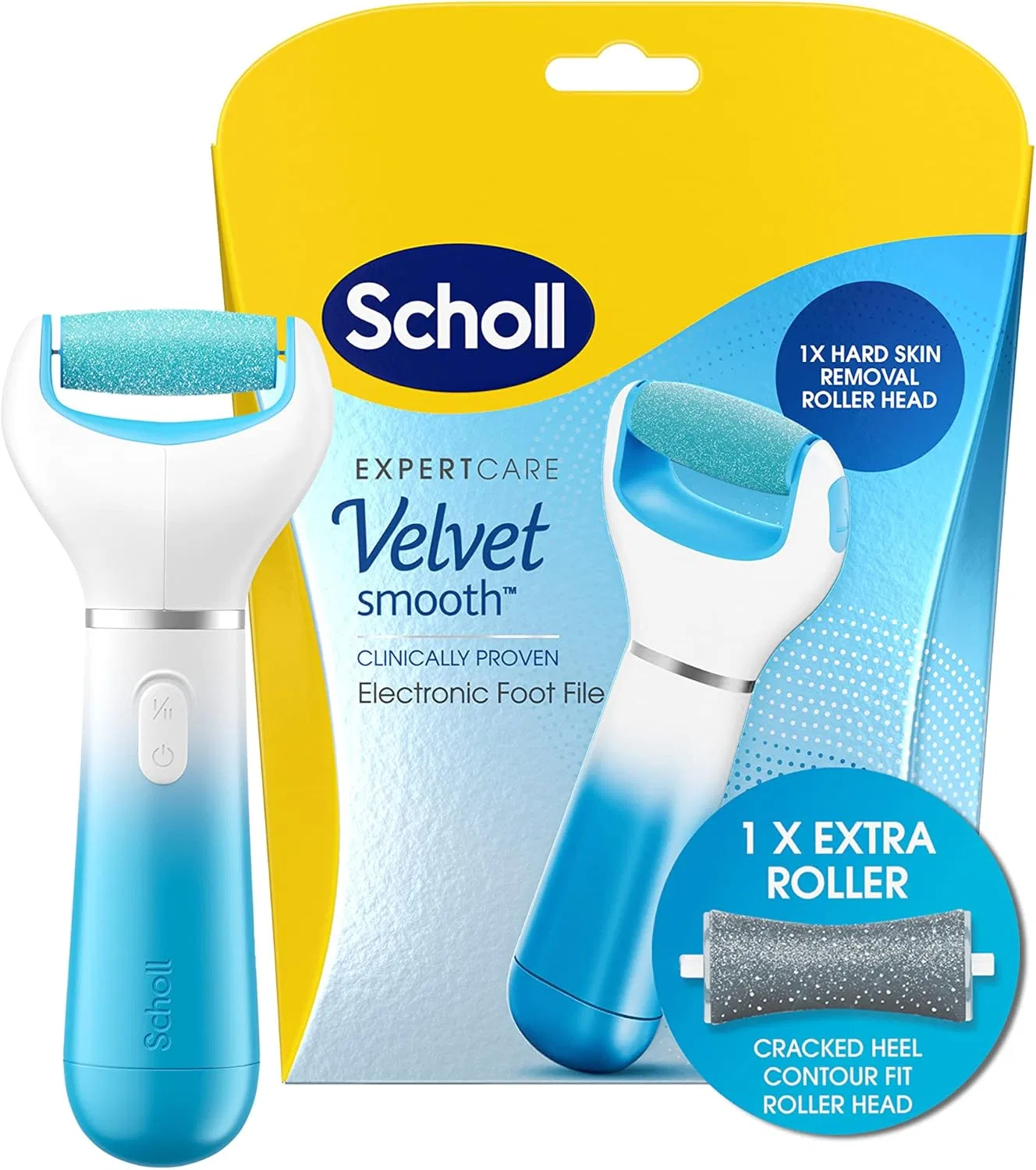 Электрическая пилка для ног Scholl Velvet Smooth с отшелушивающей насадкой Dr. Scholl'S