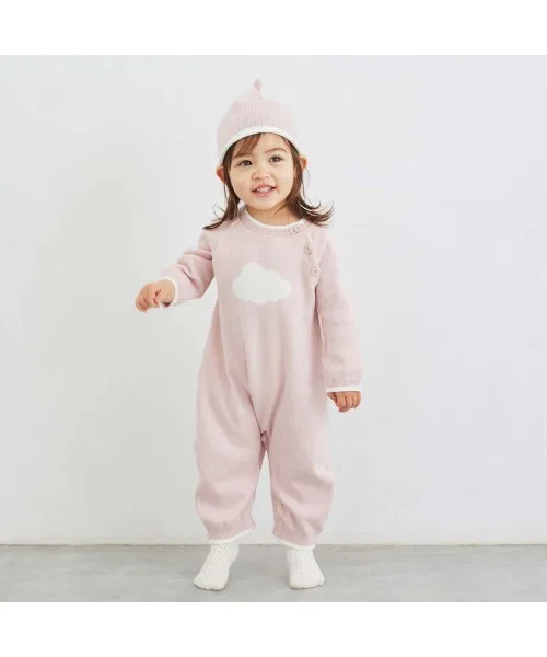Детский knit romper из фазерного хлопка 10mois, 70-80 см, розовый
