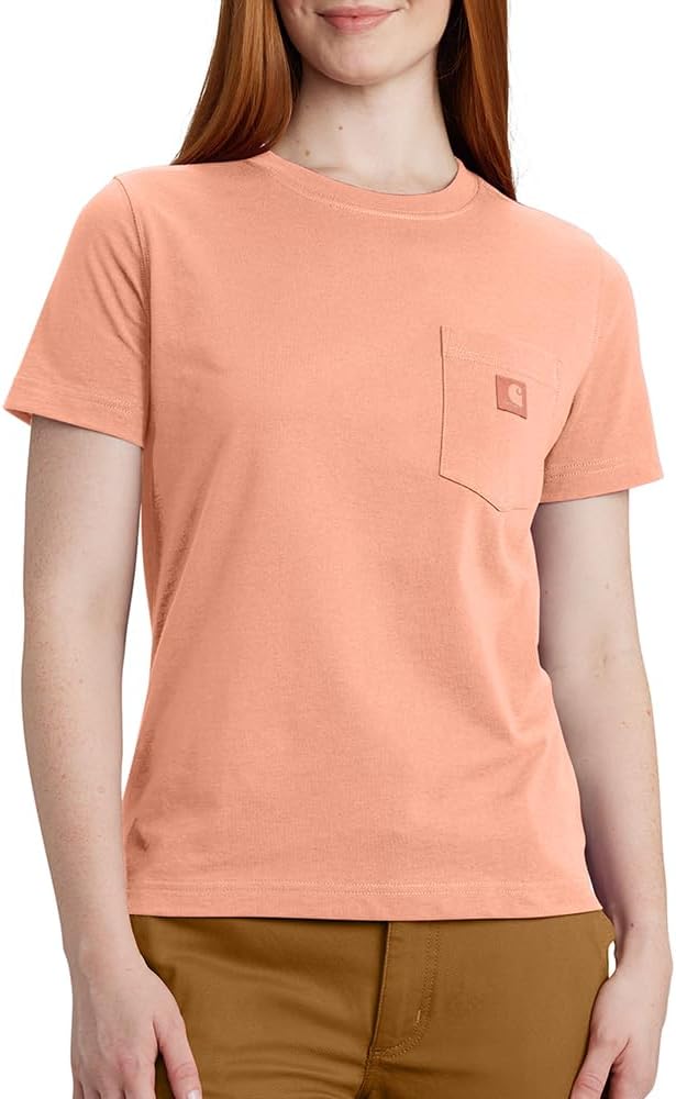 

Carhartt Women's 107391 Женская футболка с карманом Relaxed Fit, короткий рукав, облегченная, Rosewater, Синий, Carhartt Women's 107391 Женская футболка с карманом Relaxed Fit, короткий рукав, облегченная, Rosewater
