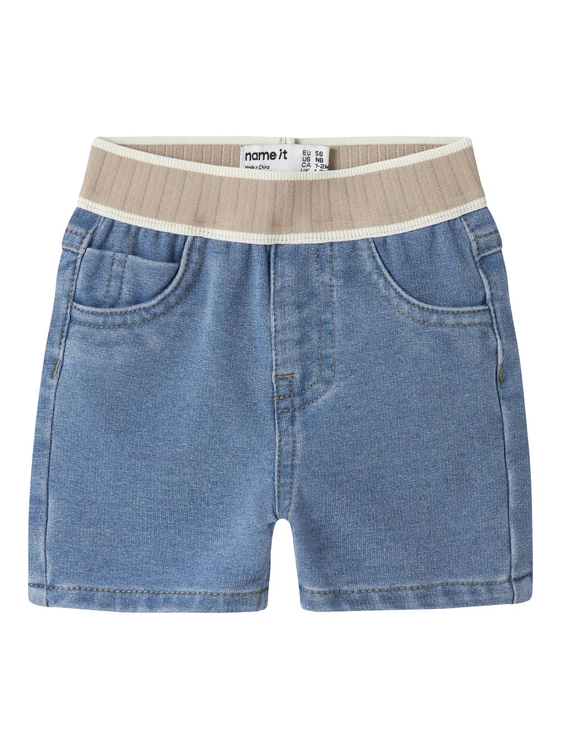 Джинсовые шорты с эластичным поясом Name it, light blue denim