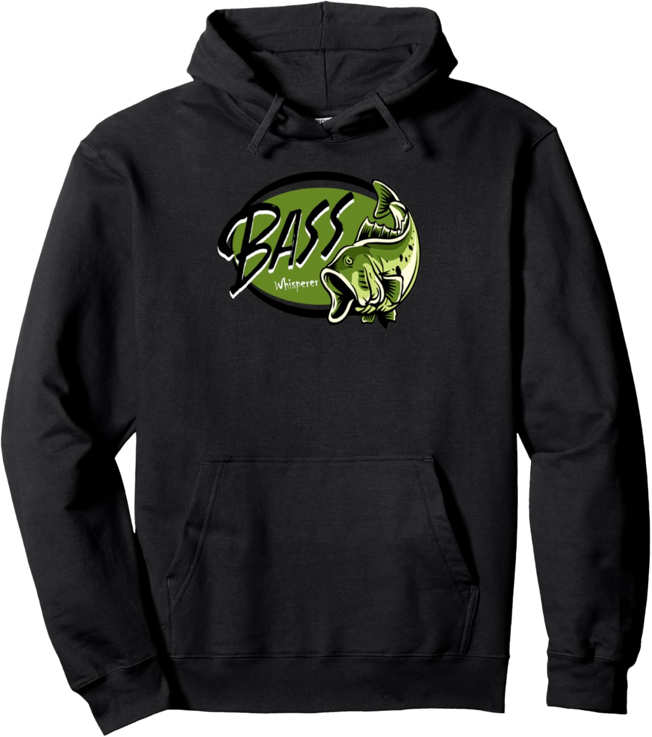 

Толстовка для рыбалки на окуня, худи Bass Whisper Bass Fishing Shop Pro Apparel Co., черный