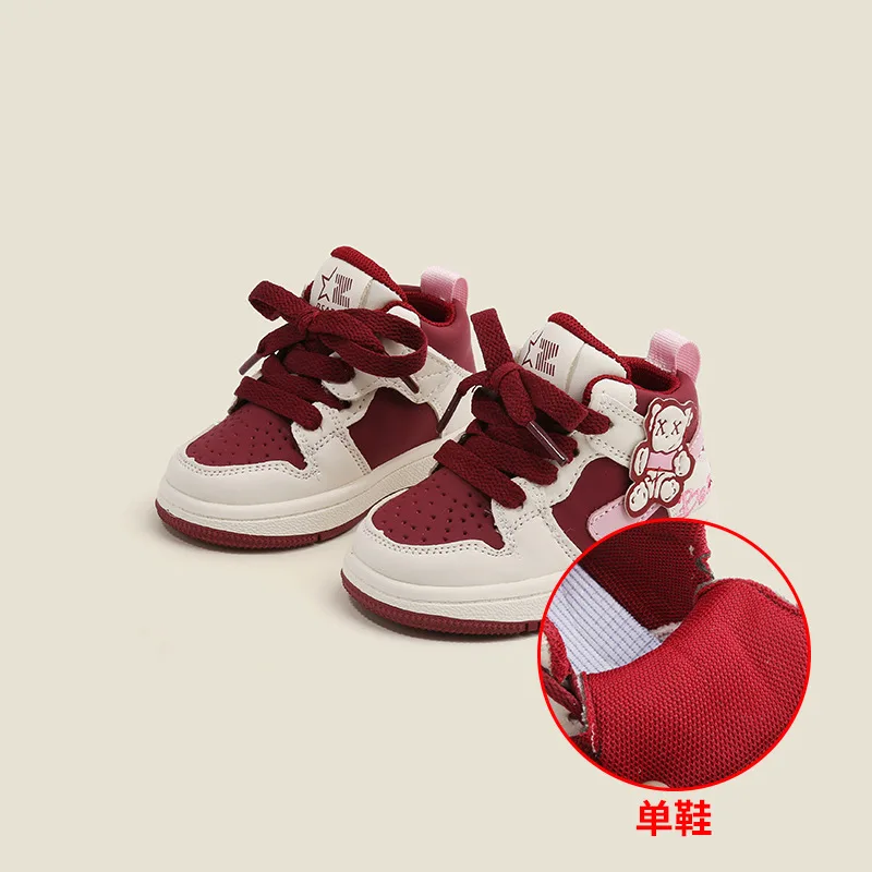 Детские дышащие кроссовки для скейтбординга Mid top MAIBUXIONG, черный (Fleece-Lined) — фото 4