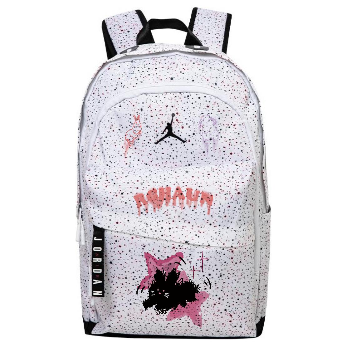 

Jordan Большой унисекс рюкзак из полиэстера белого цвета, Stars Rabbit