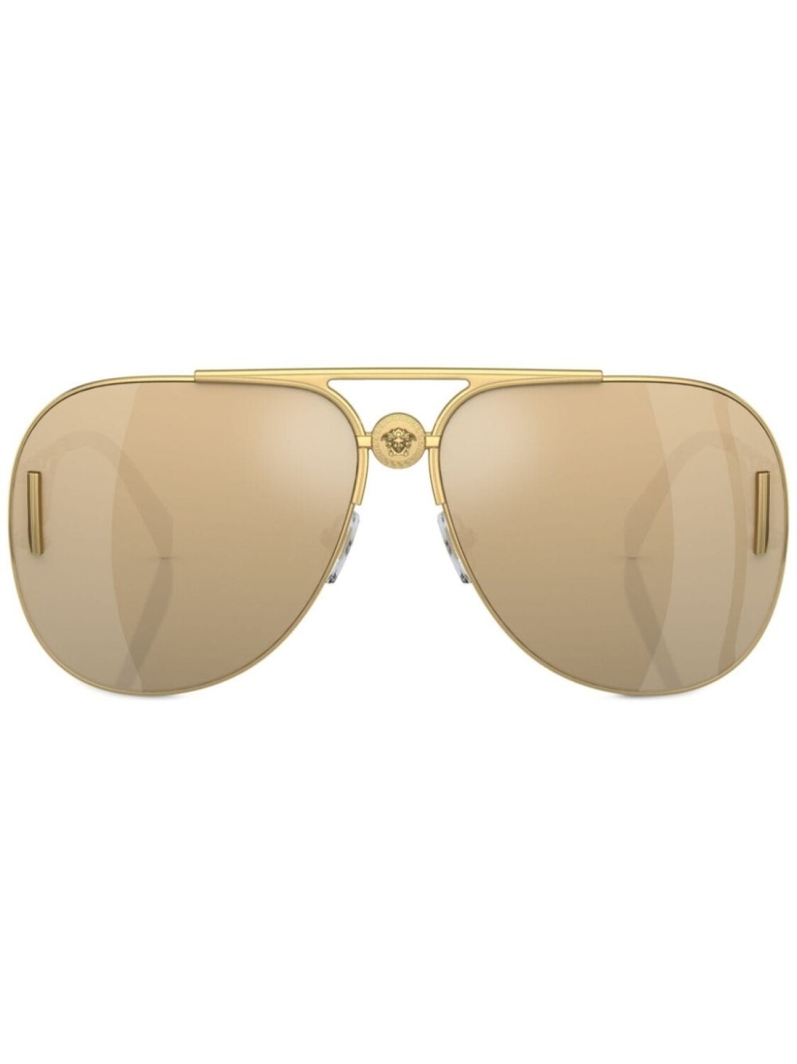 

Versace Eyewear солнцезащитные очки-пилоты с декором Medusa, золотистый