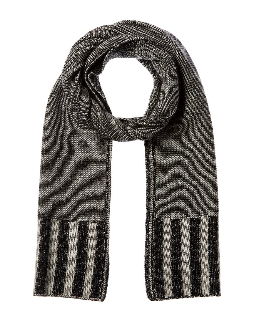

Кашемировый шарф с плетеной подвязкой Forte Cashmere, черный