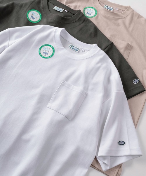 

Футболка с коротким рукавом, карманом и овальной нашивкой, Coolmax DISCUS, белый