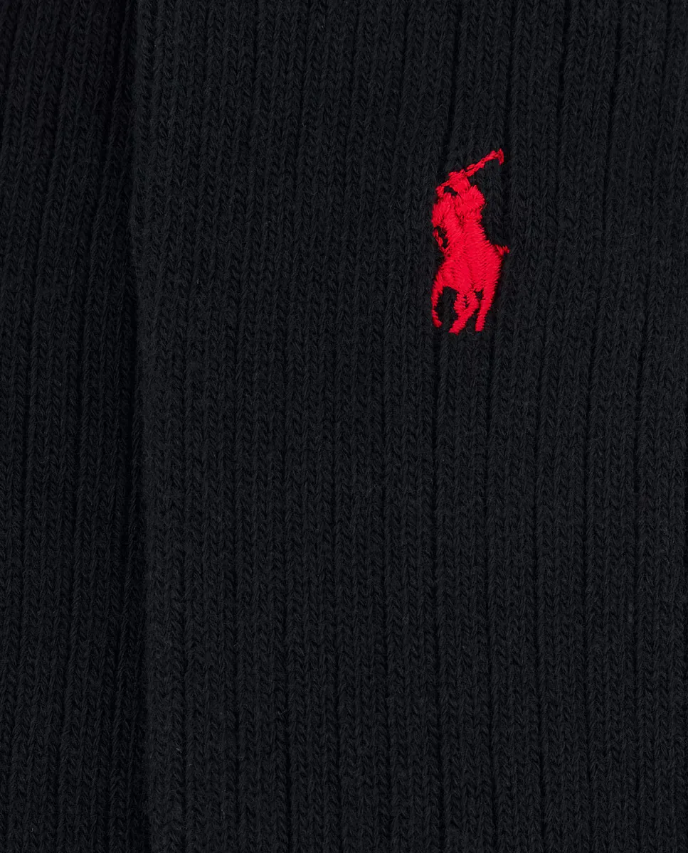 Короткие мужские носки с вышивкой лошади Ralph Lauren, черный — фото 3