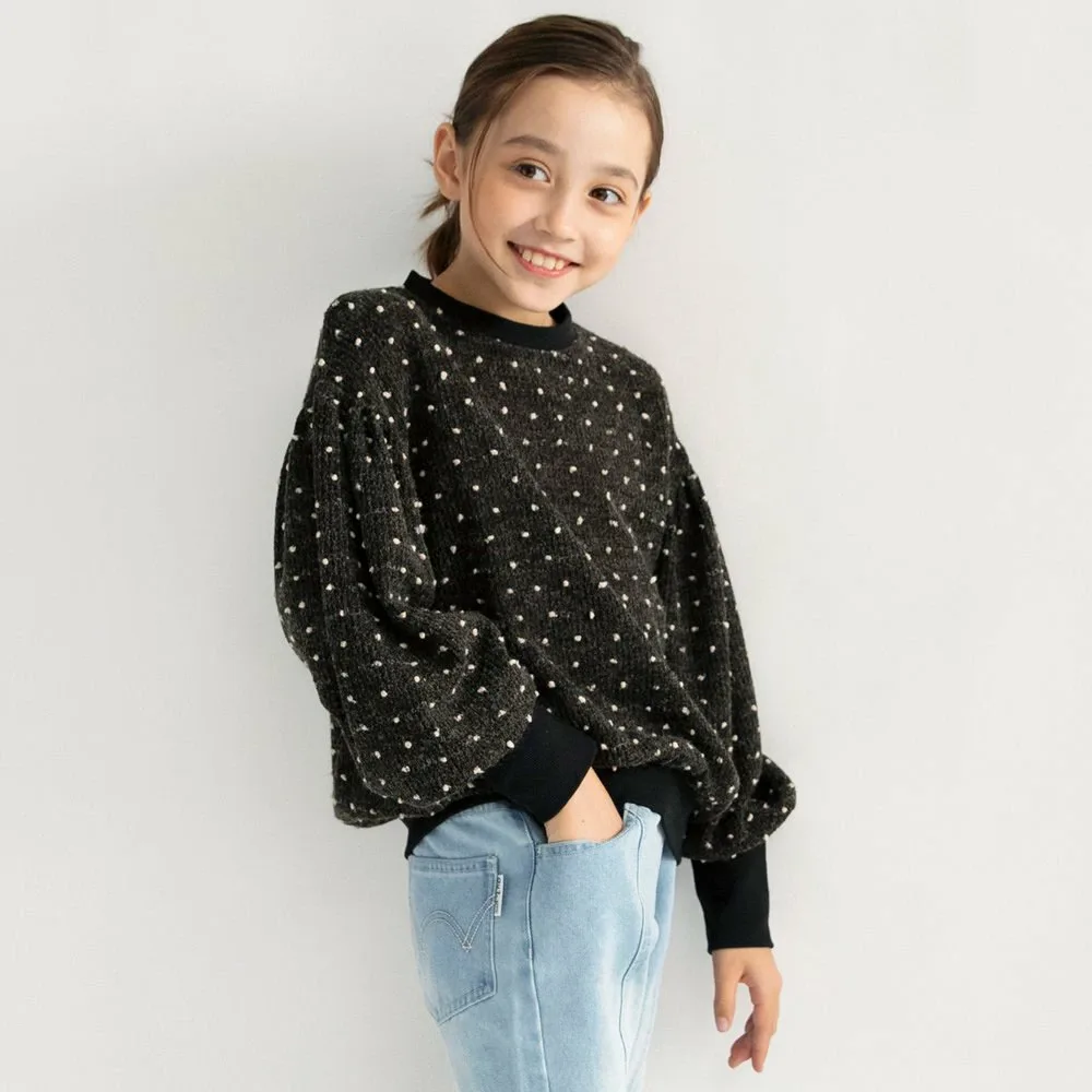 Толстовка с жаккардовым рисунком в горошек Branshes, black