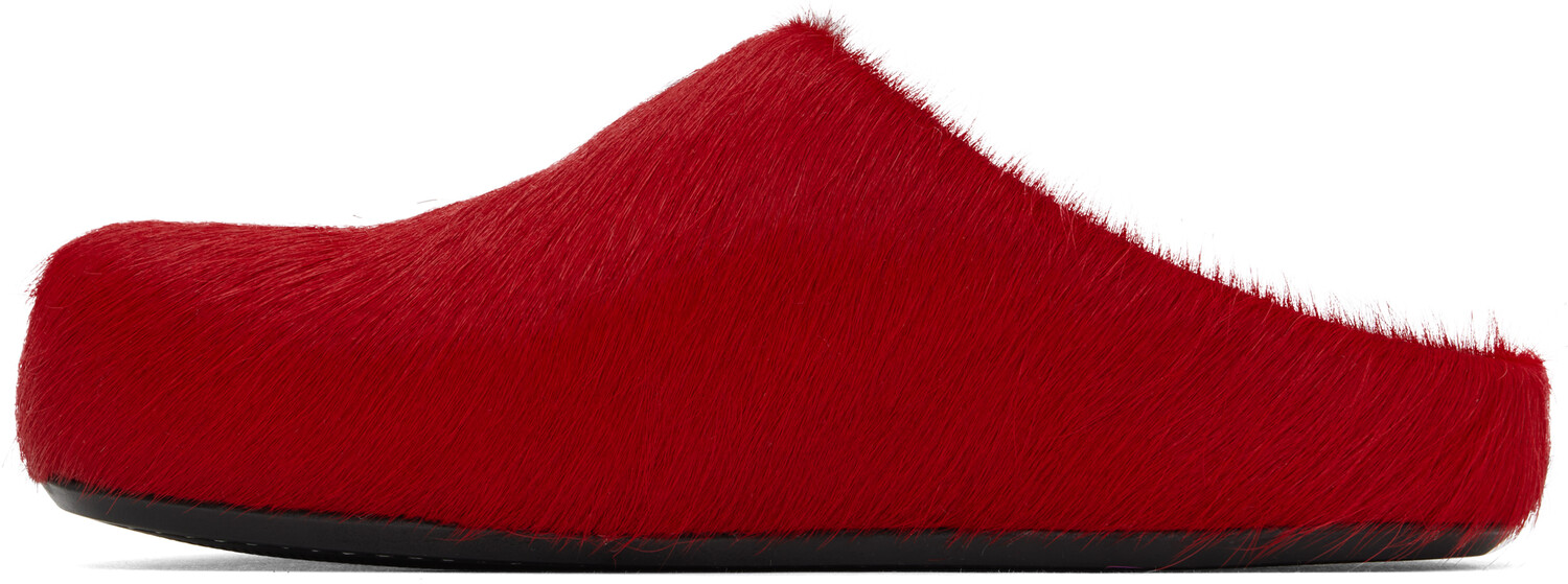 Сабо Fussbett Loafers Slip-on Marni, красный — фото 3