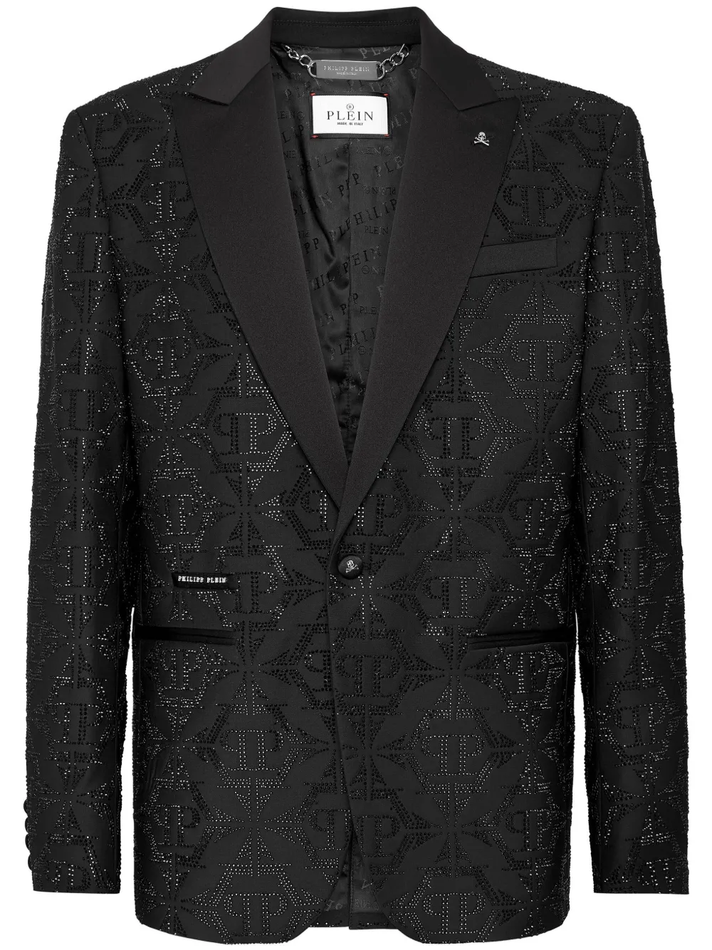 

Пиджак Hexagon с кристаллами Philipp Plein, черный