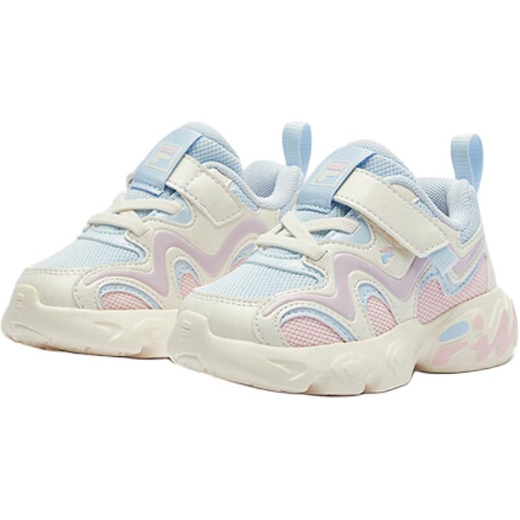 FILA KIDS Низкие противоскользящие износостойкие детские туфли сине-белого цвета для младенцев и малышей — фото 3