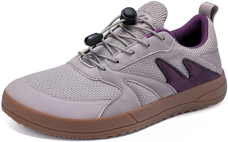 

Мужские прогулочные туфли с широкой носочной частью, босоножки, минималистичные мужские повседневные туфли, дышащие, с нулевым перепадом, модные кроссовки Hhhchpm, серый