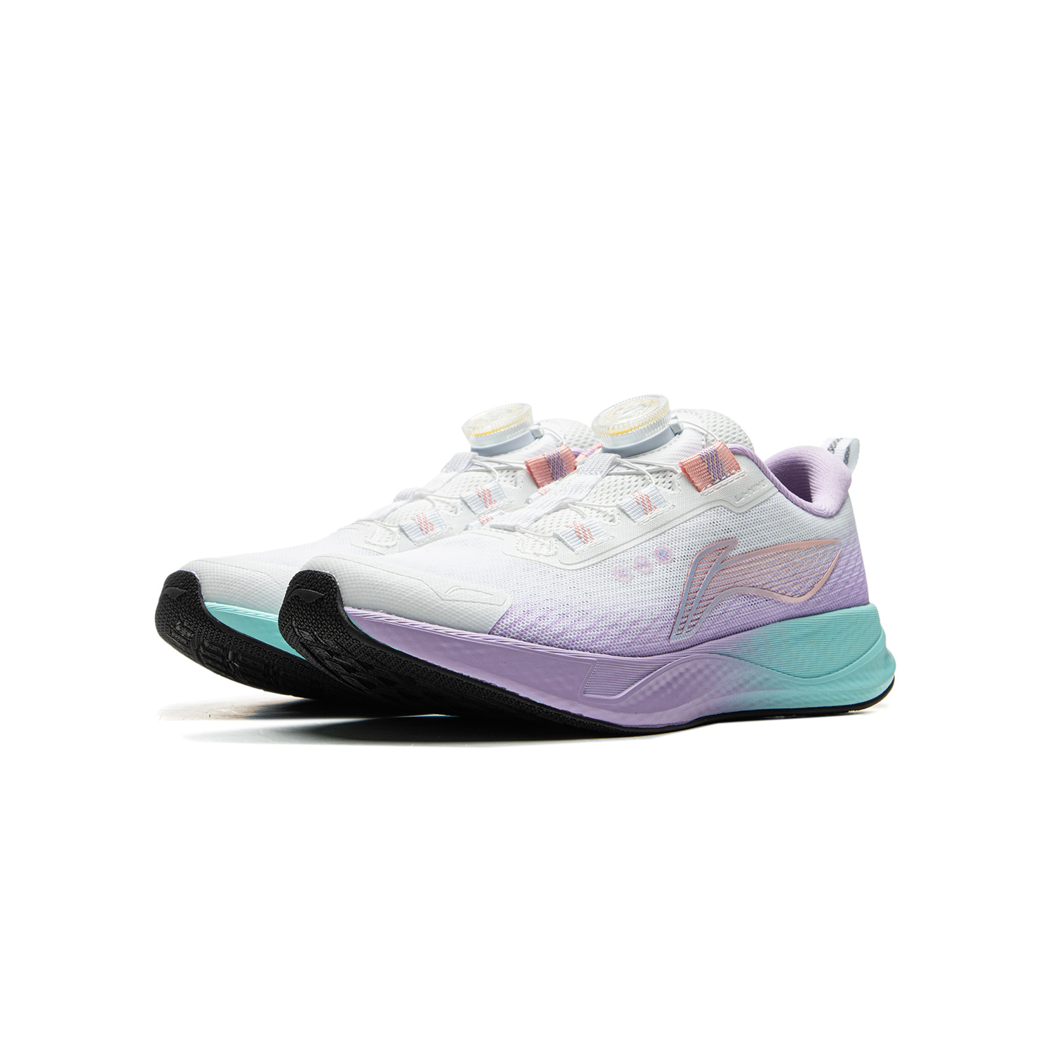 LINING YOUNG Беговые амортизирующие поддерживающие детские кроссовки Standard White/Vero Rose Purple Kids' — фото 4