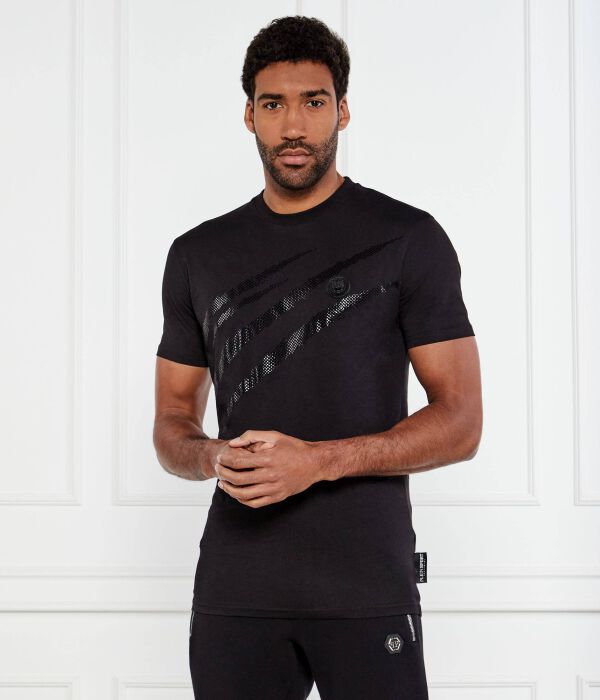 

Царапина на футболке Regular fit Plein Sport, черный