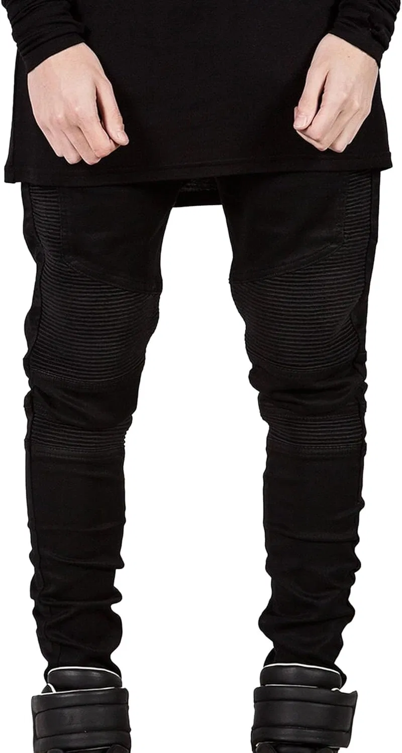 Джинсы байкерские Black