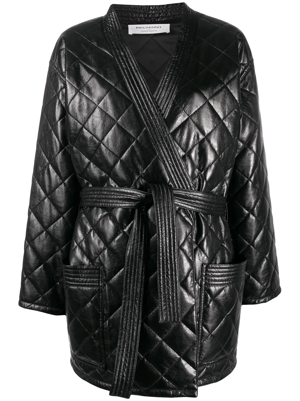 

Стеганый пуховик Philosophy Di Lorenzo Serafini, черный