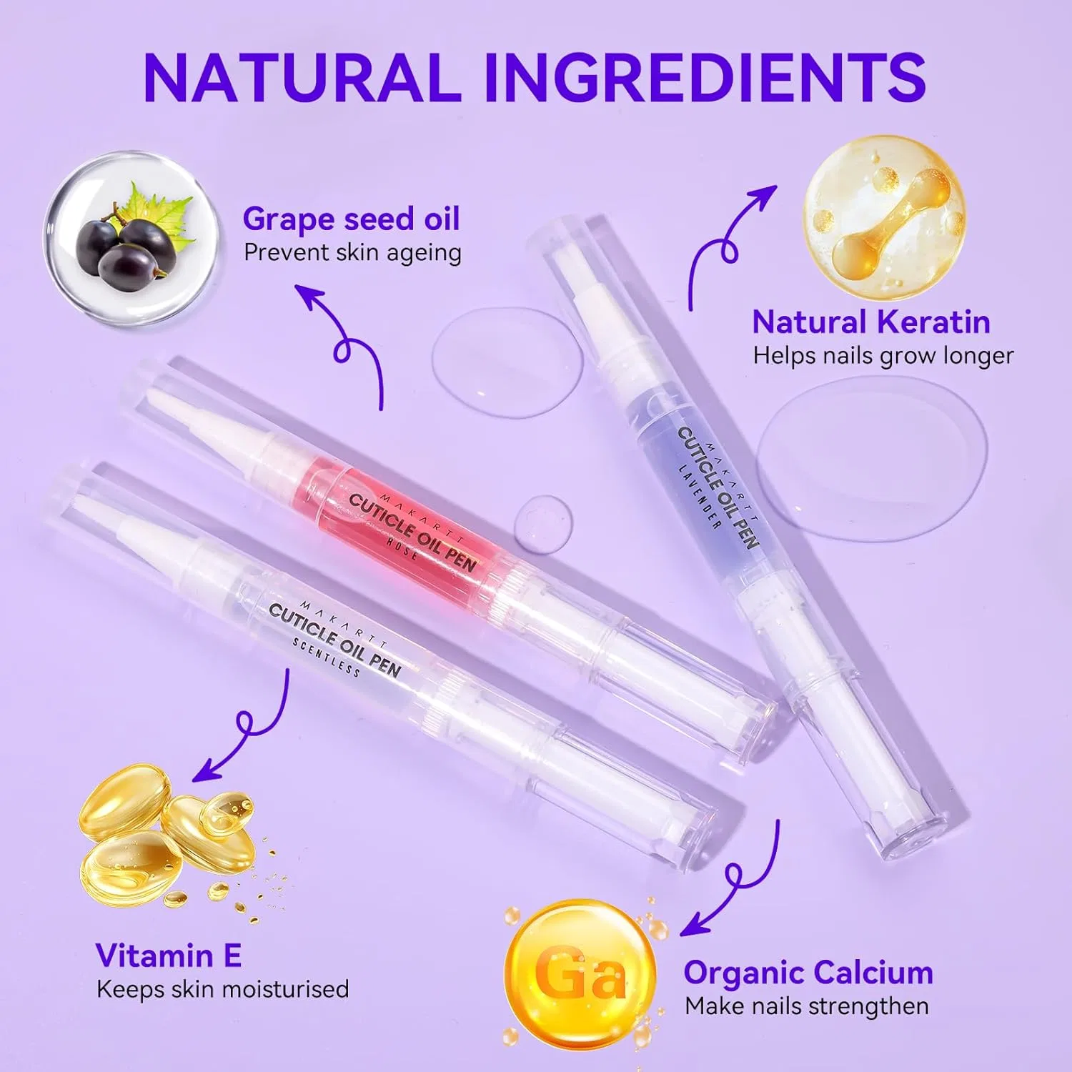 Набор масел для кутикулы Makartt в карандашах, 3 шт. Makartt, 3 X Nail Oil Pen — фото 2