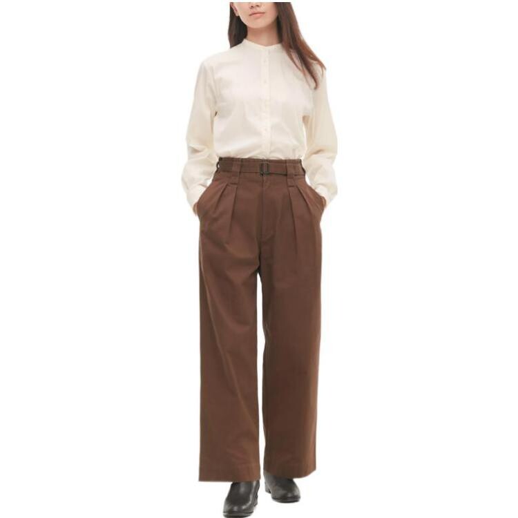 Повседневные брюки женские Uniqlo, коричневые — фото 2
