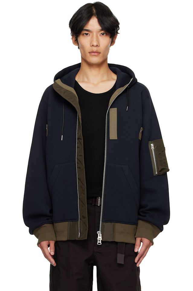 

Губчатая толстовка с капюшоном Sacai, мультиколор
