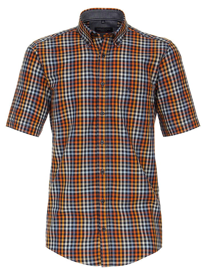 

CASAMODA Рубашка - стандартный крой - оранжево-темно-синего цвета