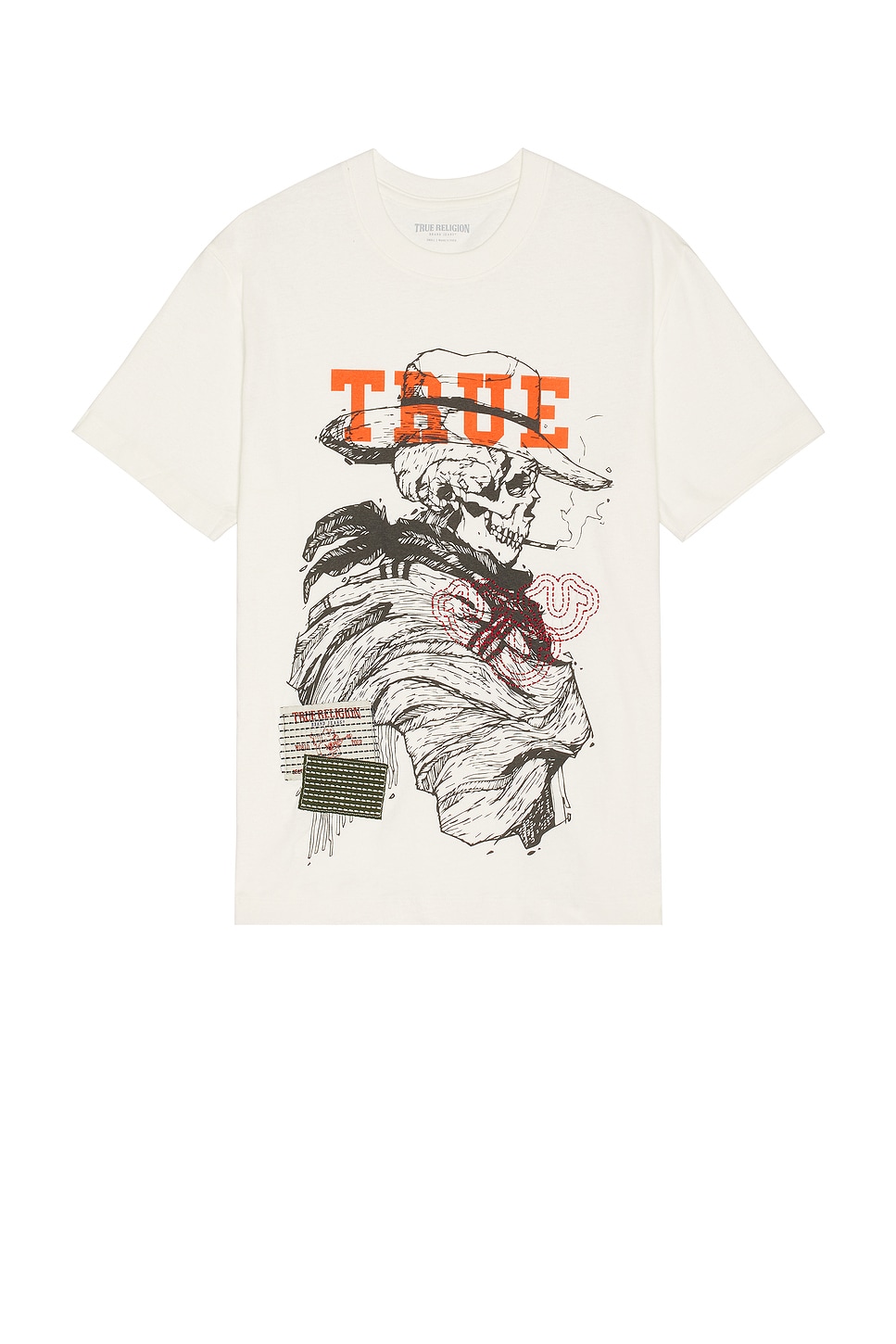 

Футболка с сашико Yellow stone от True Religion, winter white