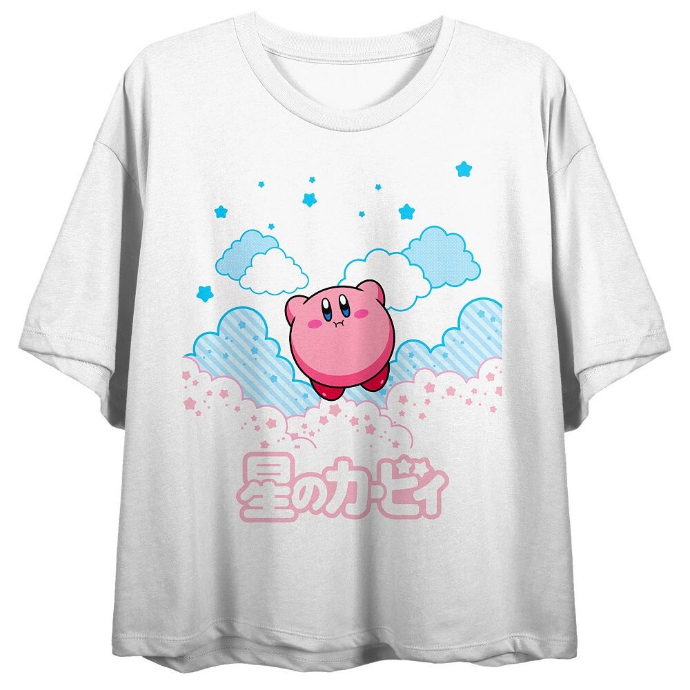 

Детская футболка Kirby In The Clouds с короткими рукавами и рисунком Licensed Character, белый