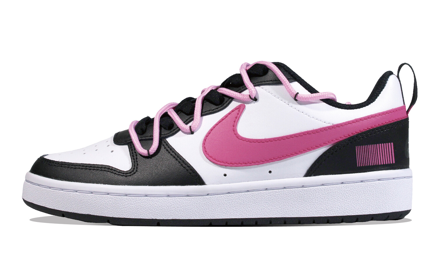 

Кроссовки Nike Court Borough Skateboarding Shoes Women's Low-top White/black/pink, черный