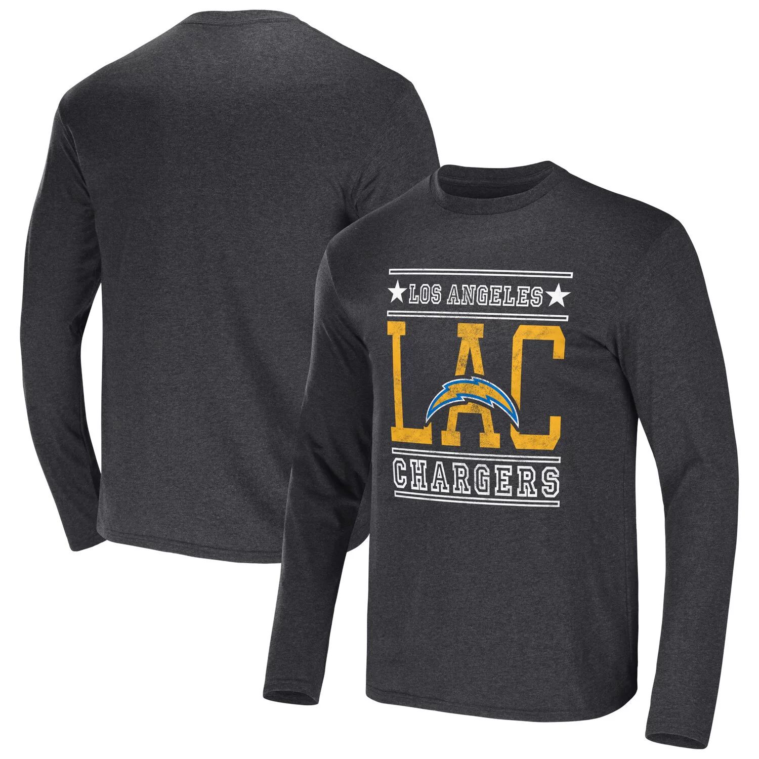 

Мужская футболка NFL x Darius Rucker Collection от Fanatics Heathered Charcoal Los Angeles Chargers с длинным рукавом