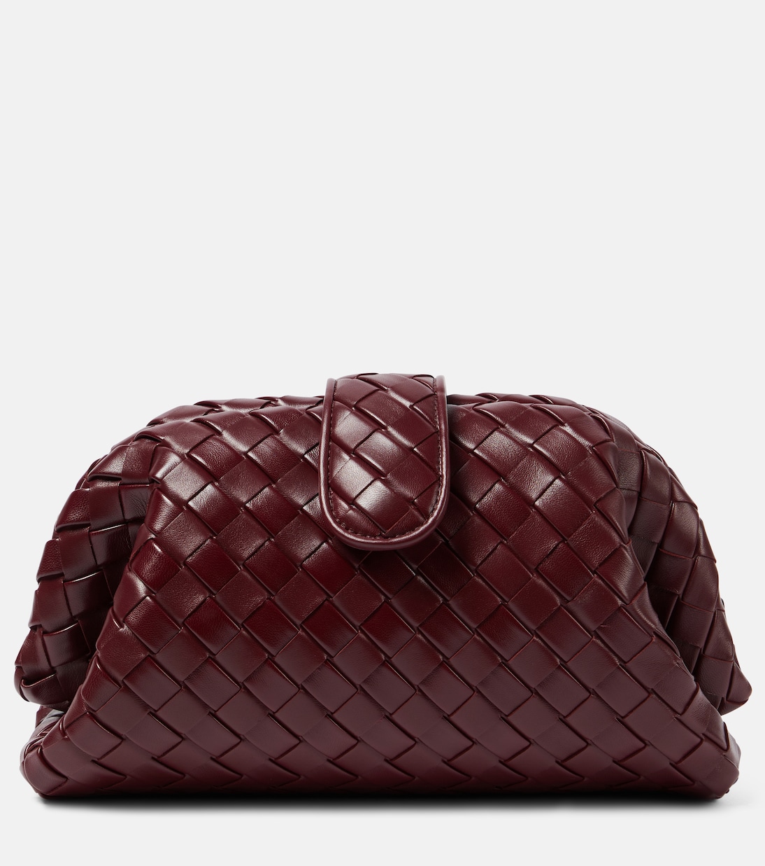 

Кожаный клатч Lauren 1980 Intrecciato Bottega Veneta, Barolo-M Brass