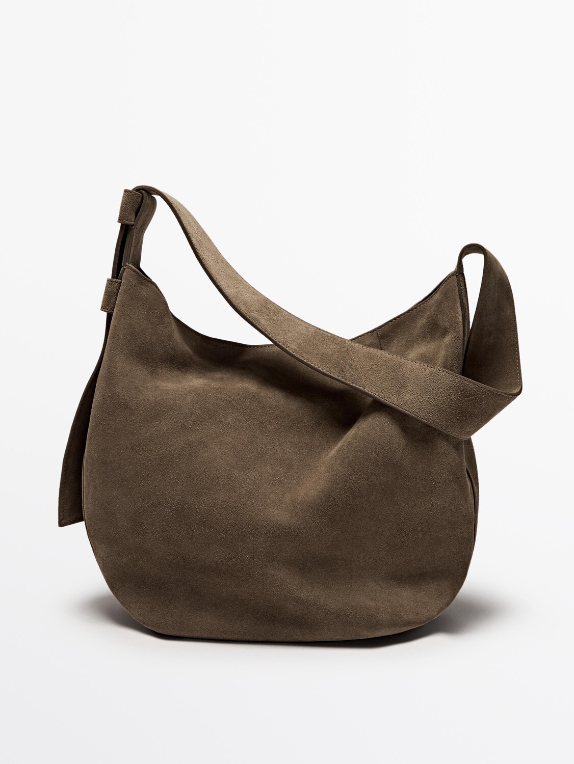 

Сумка на плечо из спилка и кожи Massimo Dutti, зеленый
