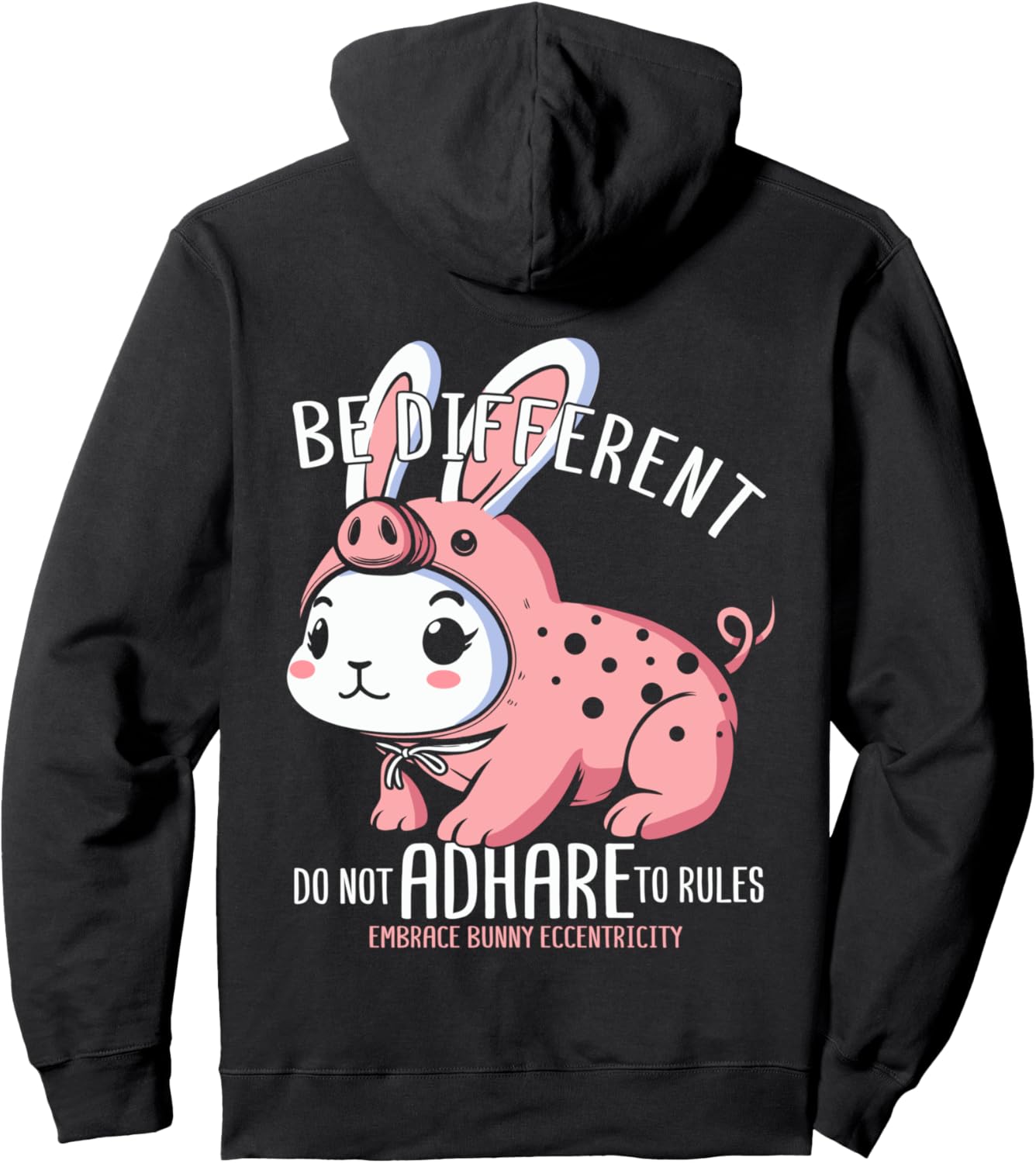 

Толстовка с изображением поросенка, кролика и поросенка Hare Swine Piglet Bunnies, черный