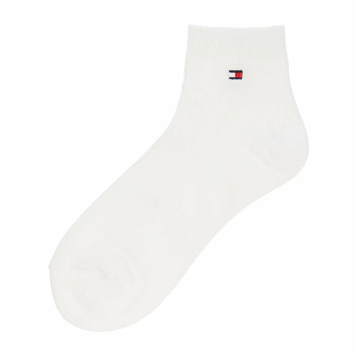 Школьные носки [длина 10 см] с вышивкой в одну точку, короткие носки. Tommy Hilfiger, 90. White — фото 2