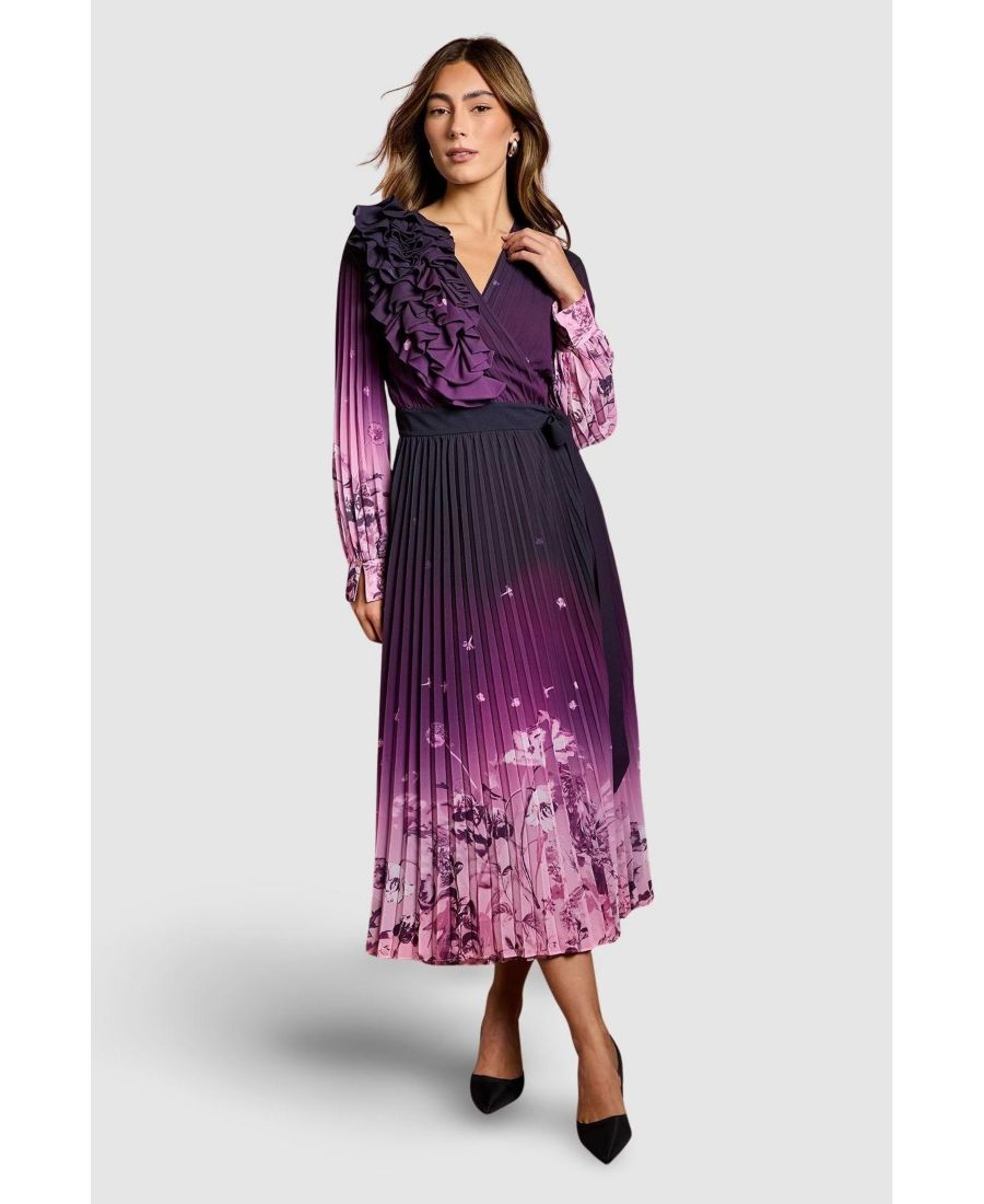 

Женское платье-корсаж из жоржета с цветочным принтом Coast, Mauve