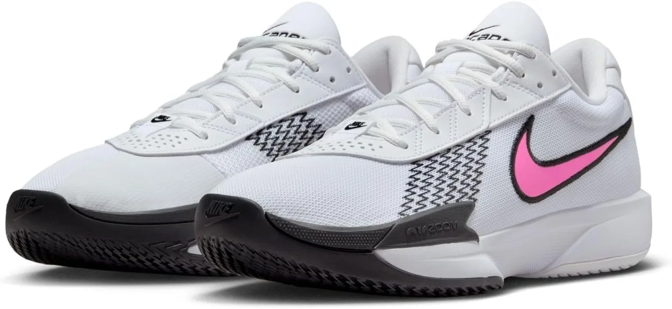 Мужские баскетбольные кроссовки NIKE Air Zoom GT Cut Academy, White Pink Blast Black — фото 3