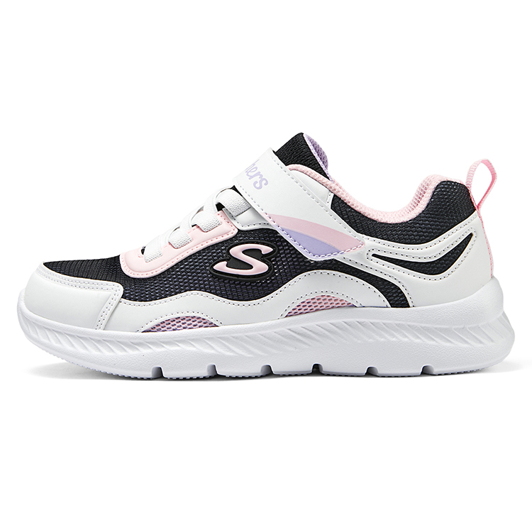 

Кроссовки Skechers Girls Kids Lifestyle Shoes Kids Low-top Core Black / Cloud White / Team Shock Pink 2, черный