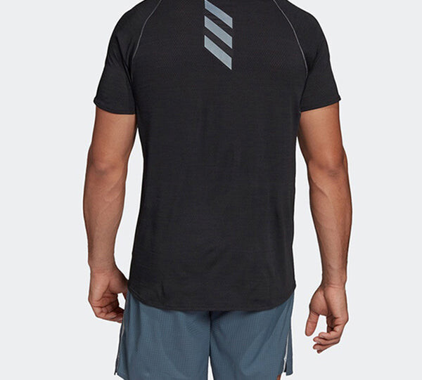 Футболка adidas Adi Runner Tee Running Sports Short Sleeve Black, черный — фото 4