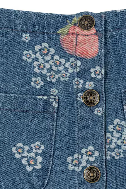 Юбка джинсовая Magot Skirt Konges Sløjd, темно-синий — фото 3