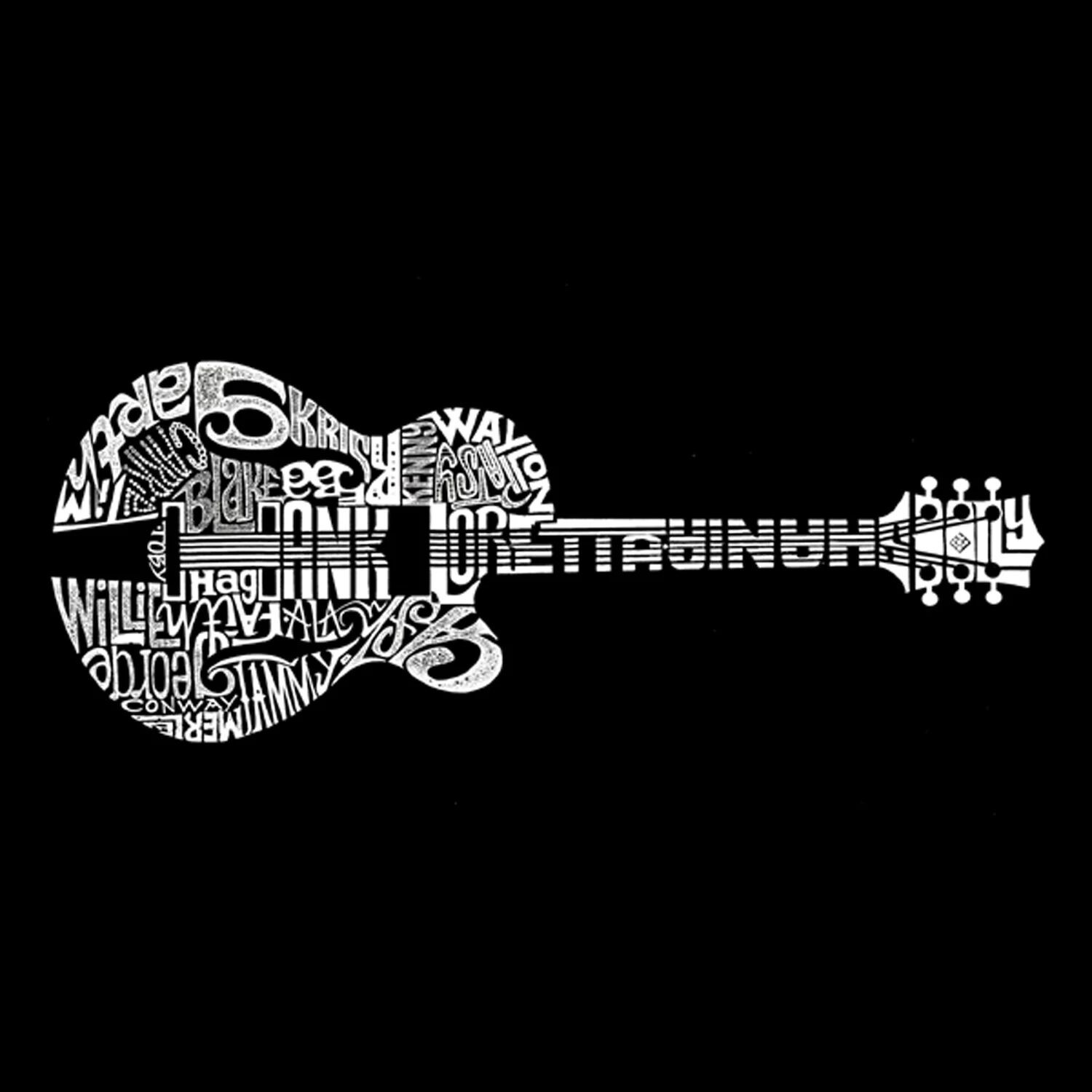 

Country Guitar — мужская футболка премиум-класса Word Art LA Pop Art, черный