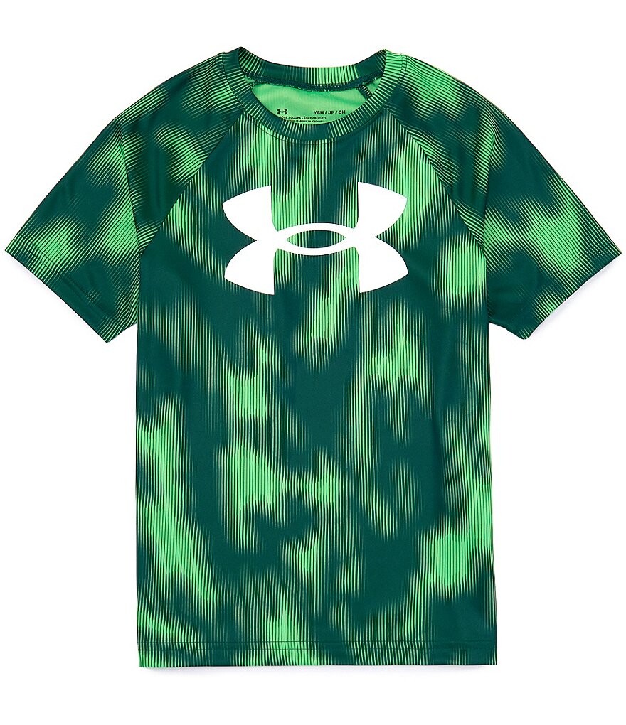 

Футболка с короткими рукавами и большим логотипом Under Armour Big Boys 8–20, зеленый