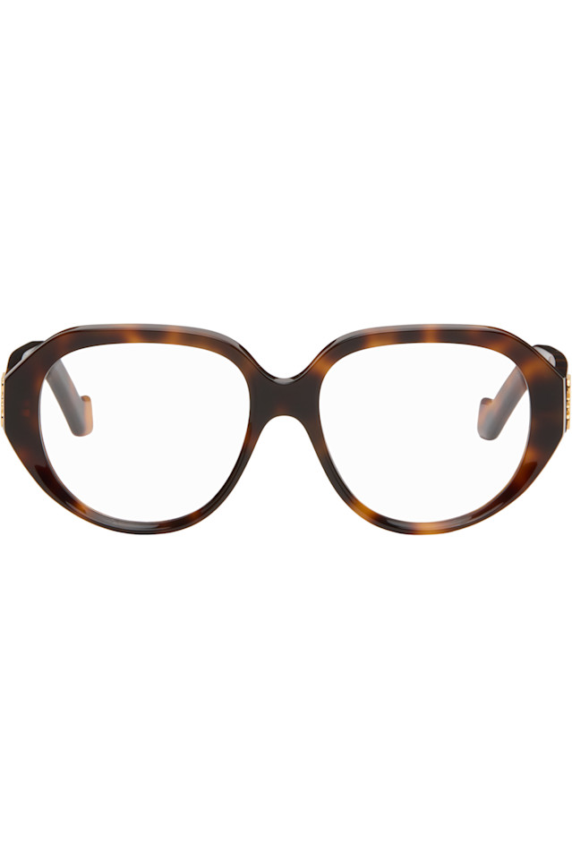 

Loewe Коричневые геометрические очки с анаграммой