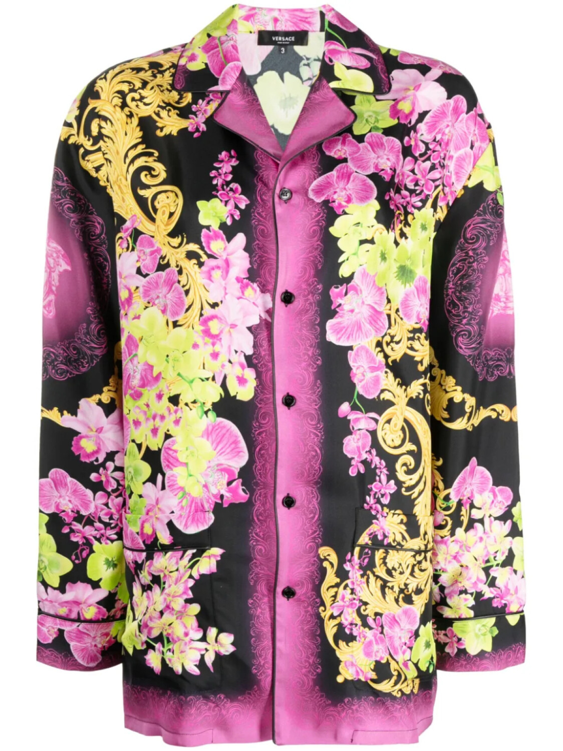 

Versace блузка с принтом Medusa Orchid, черный
