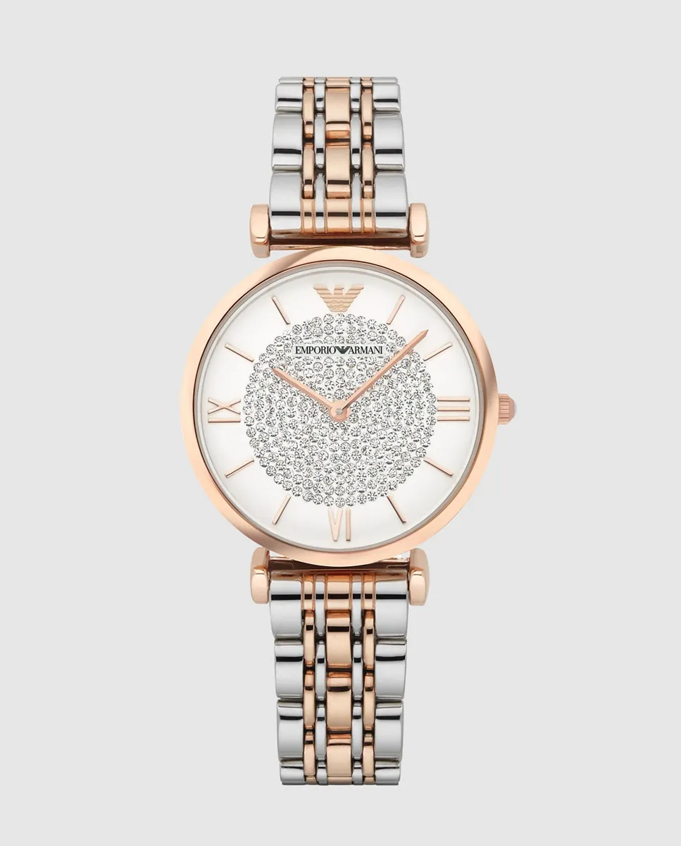 

Женские часы Emporio Armani AR1926 из двухцветной стали, розовый