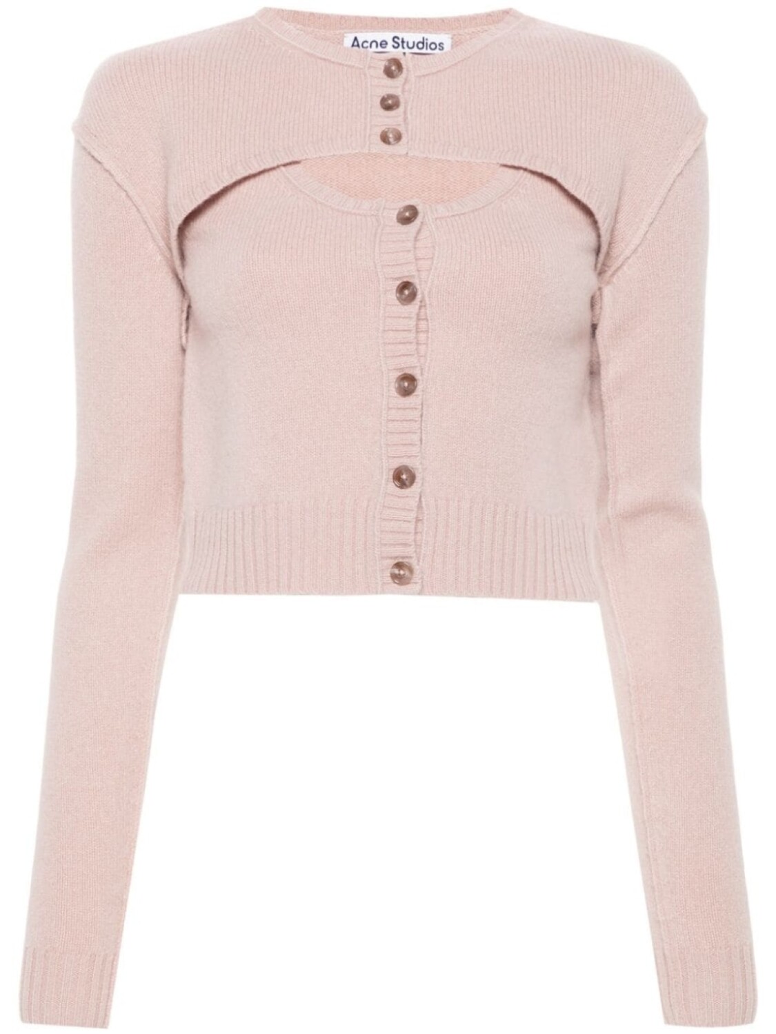 

Acne Studios комплект из топа и кардигана, розовый