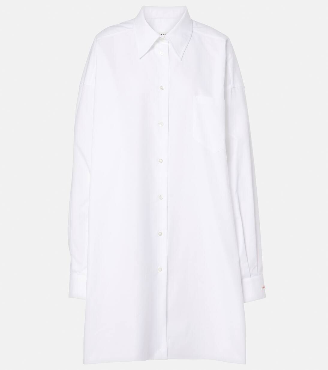 

Рубашка свободного кроя из хлопка Maison Margiela, цвет optical white