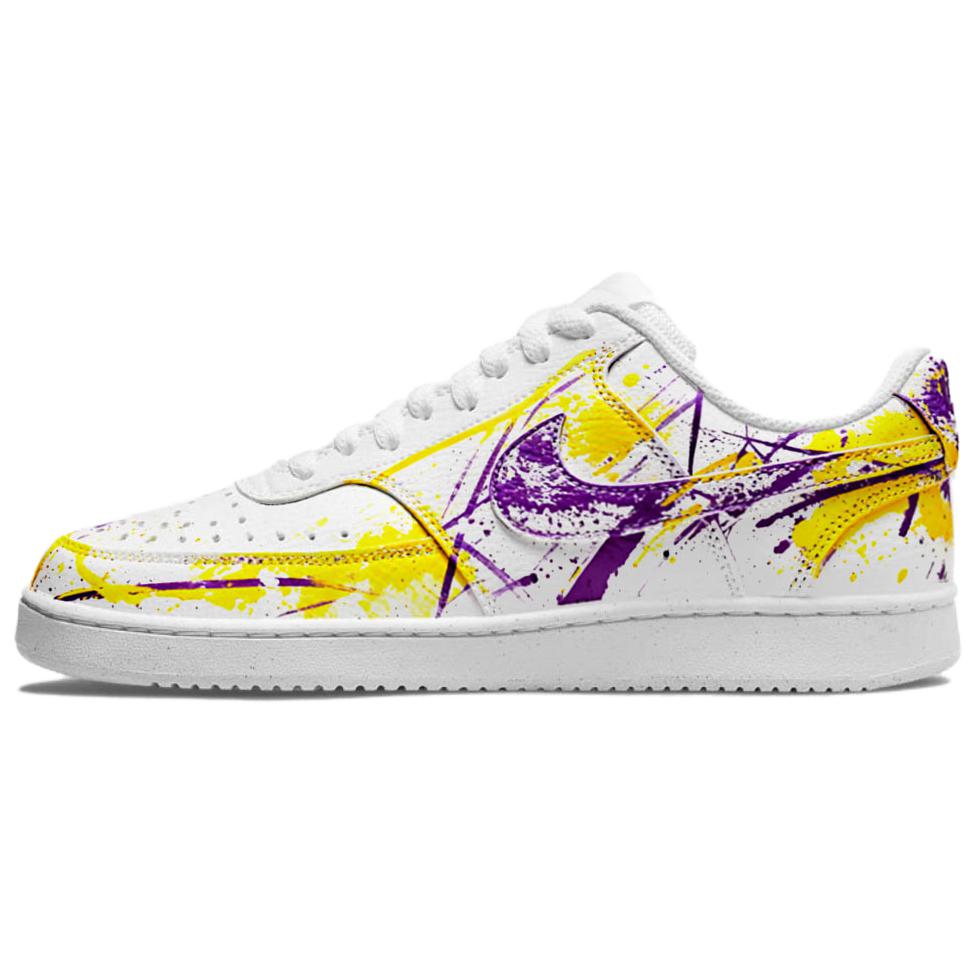 

Nike Court Vision 1 Bumblebee Starry Sky устойчивые к истиранию низкие кроссовки для скейтбординга мужские желтый белый фиолетовый