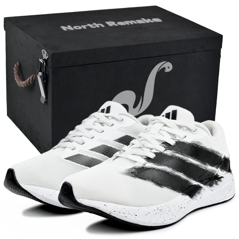 

Adidas Дурамо RC устойчивые к истиранию низкие кроссовки для бега унисекс белый черный - белые чернила танец-подарочная коробка 4, цвет White Ink Dance-Gift Box 4