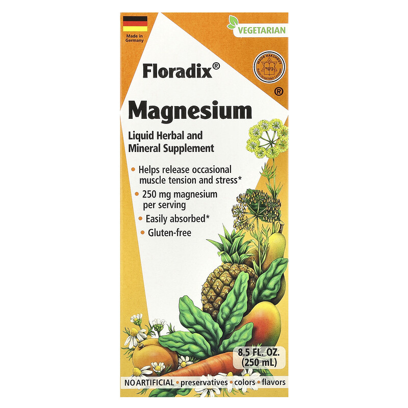 

Floradix, Floradix, жидкая добавка с магнием, травами и минералами, 250 мг, 250 мл (8,5 жидк. унции)