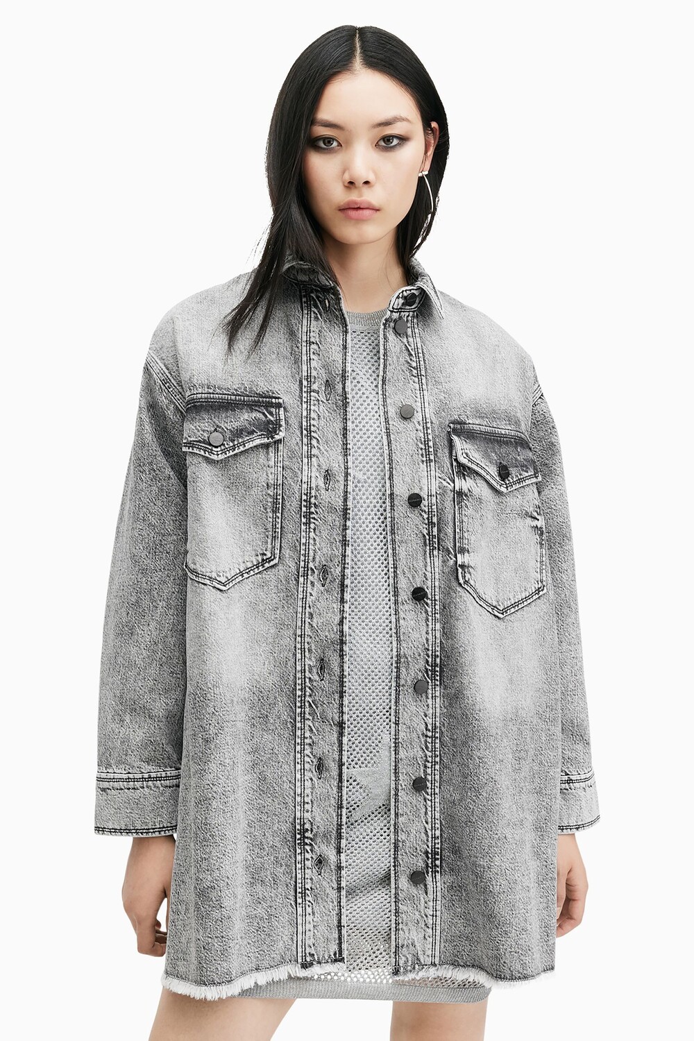 

Платье из денима Allsaints lily All Saints, черный